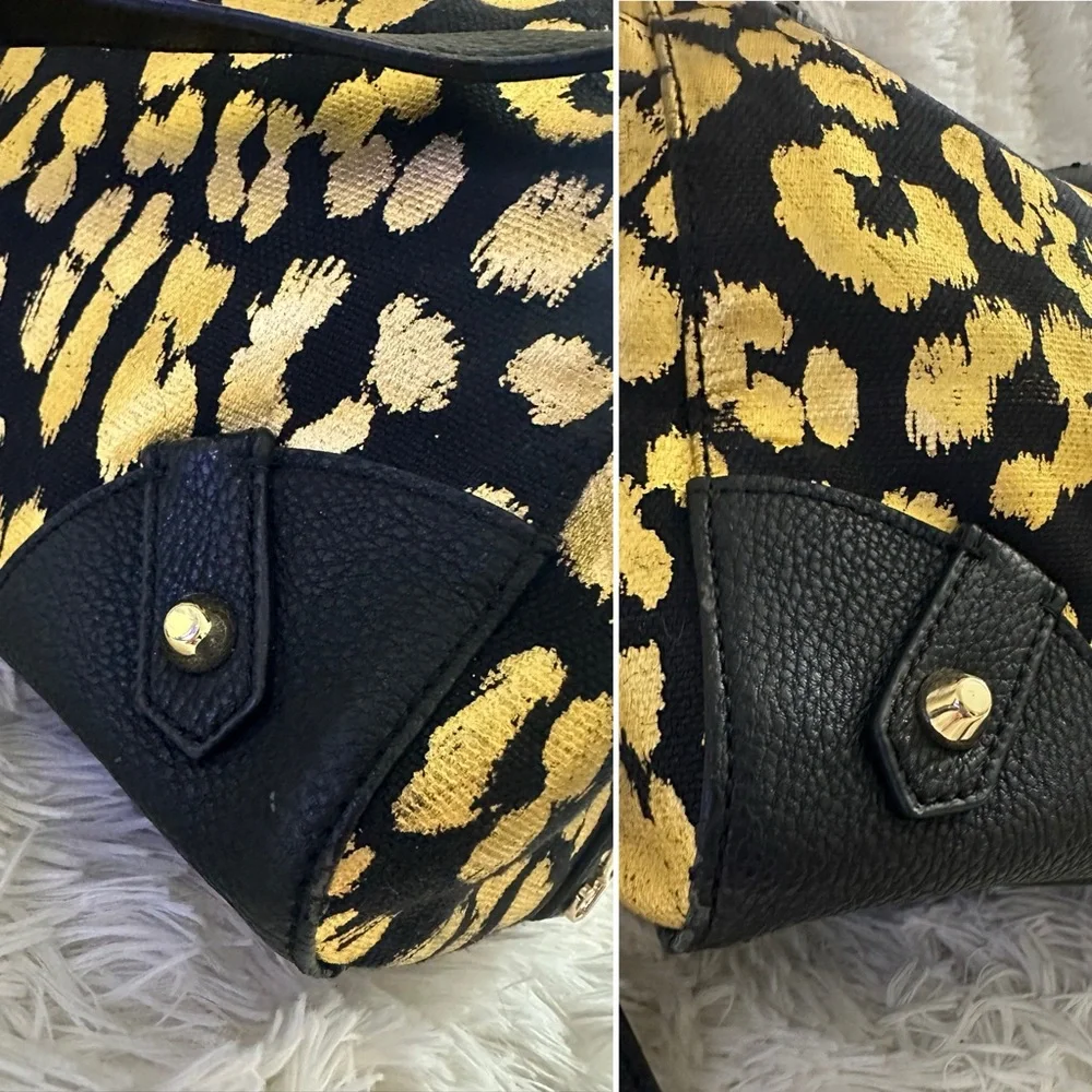 Juicy Couture 2013” Beverly Leopard Daydreamer Tote in Black & Metallic Gold NWT - Picture 13 of 16